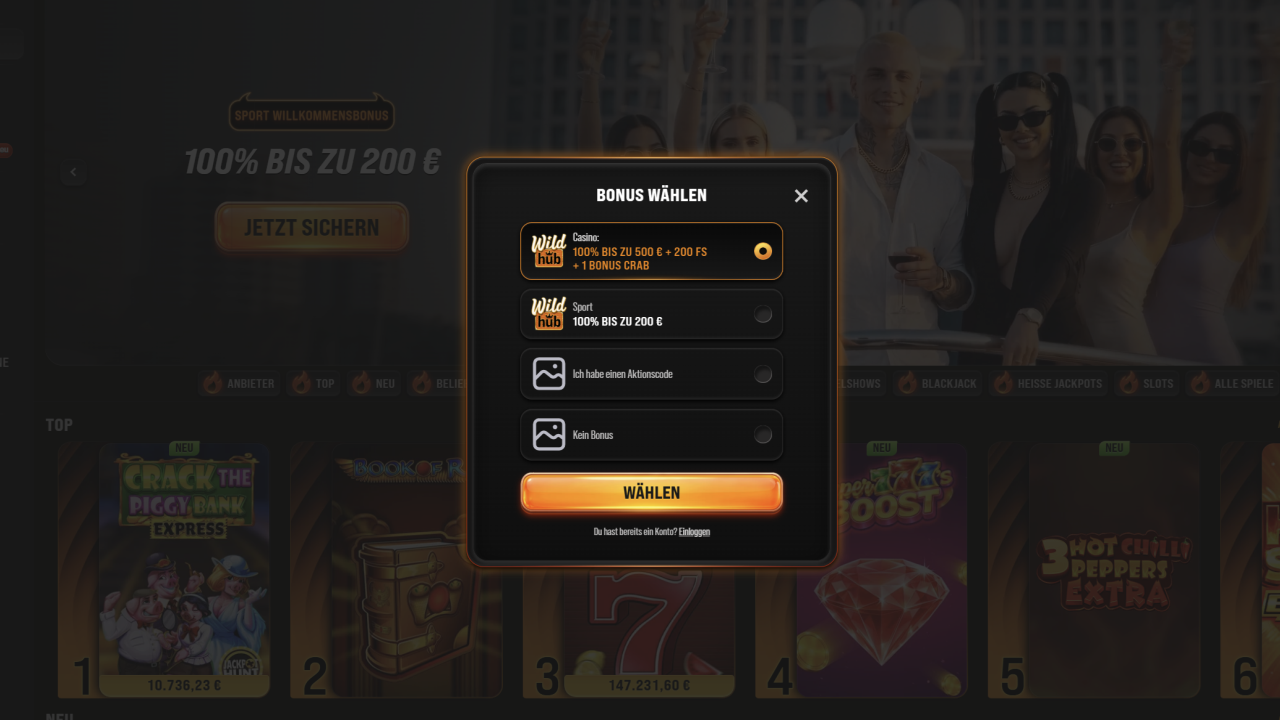 Wildhub Casino Registration